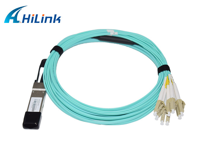 40G QSFP+ To 8x LC Connectors Active Optic Cable 5M AOC VCSEL Array