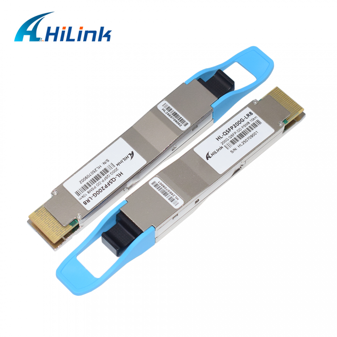 10KM 1310nm MPO16 APC 8 derece DOM Optik Alıcı-Verici 200G QSFP DD LR8 PSM8 Dalga Boyu Mesafe 1