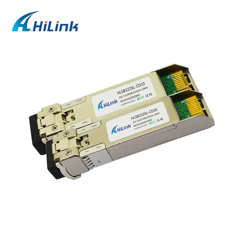 WDM 25G SFP Alıcı-Verici 1270nm 1330nm 10KM SMF SFP28 BIDI LR, DDM CDR'li