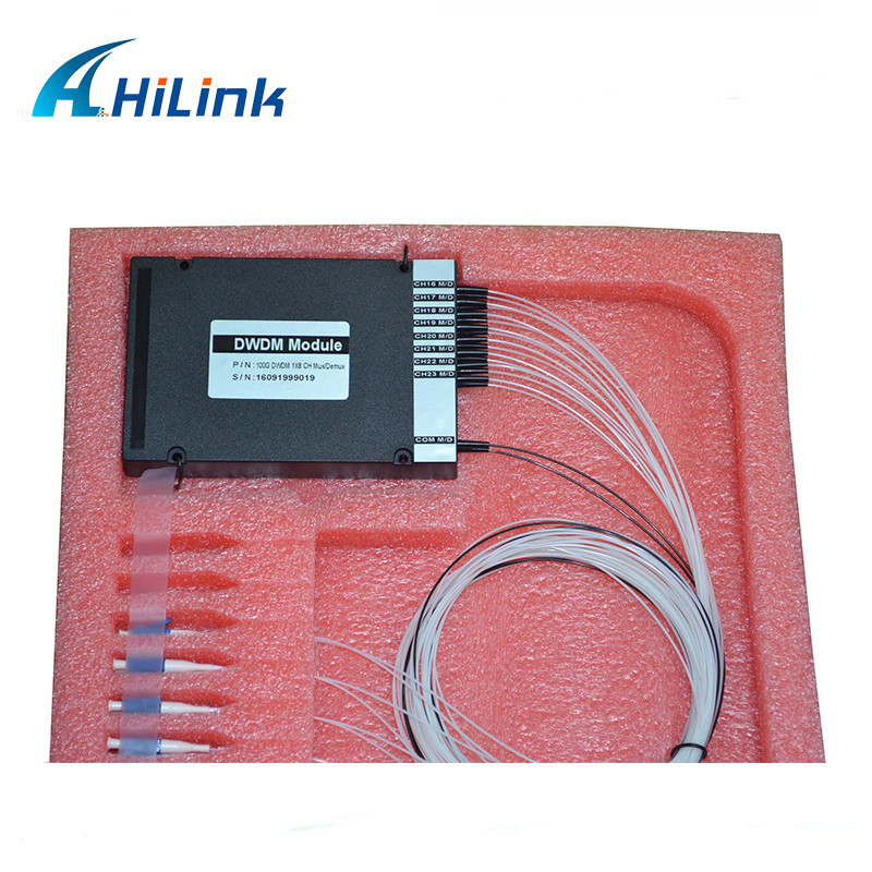 100G 8CH DWDM Mux Demux CH16-CH23 Çift Fiber ABS Tipi Optik Mux Demux
