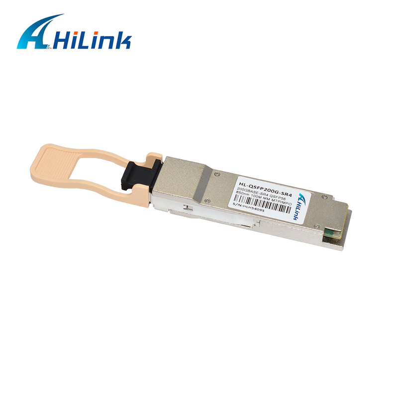 200G QSFP56 Optik Alıcı Modülü PAM4 SR4 4×50G 100M Erişim MMF MPO-12 Ethernet
