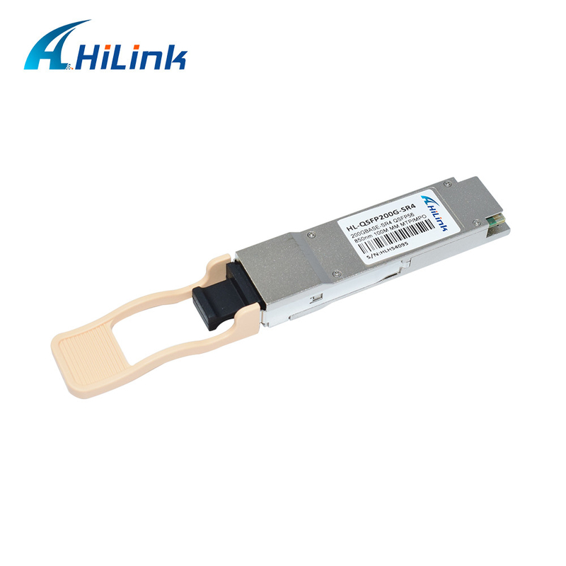 200G QSFP56 Optik Alıcı Modülü PAM4 SR4 4×50G 100M Erişim MMF MPO-12 Ethernet