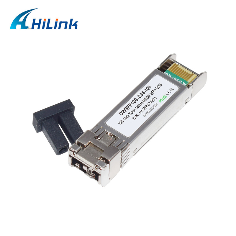 Dubleks LC SMF Alıcı-Verici Modülü 10G DWDM SFP+ C17-C61 İletim için 100km DOM