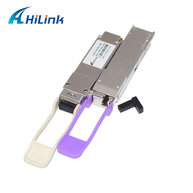 100Gb/s QSFP28 BiDi 80km Alıcı Sıcak Bağlanabilir Simplex LC/UPC DOM Optik Alıcı Modülü