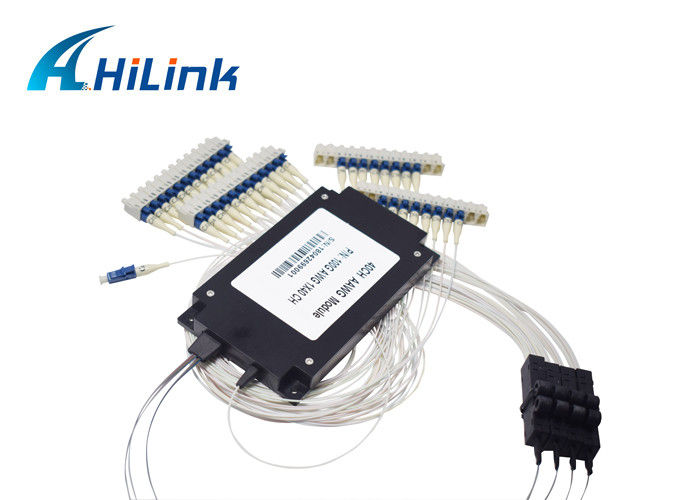 ABS Siyah Kutu 40 kanal AAWG DWDM Modülü LC / SC / FC Konektörü Yüksek stabilite