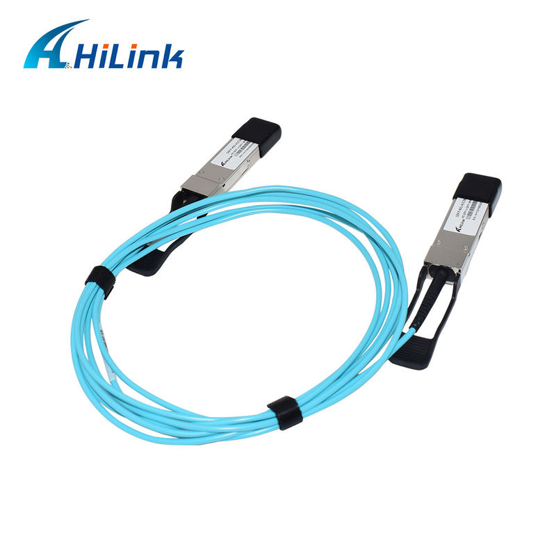 40G QSFP+'dan QSFP+ AOC Aktif Optik Kablo 20M OM3 Optik Alıcı Modülü Kablosu