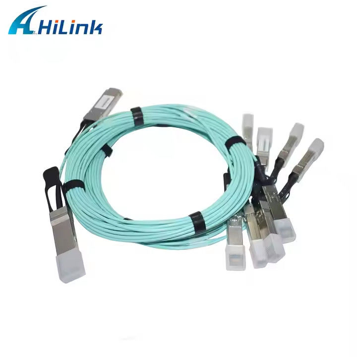 40G QSFP+ 4XSFP AOC Kablosu MMF 1M-5M QSFP'den 4-SFP+ Aktif Optik Kablolara