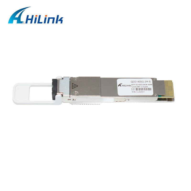 QSFP DD 400GBASE DWDM ZR 80KM Alıcı Modülü QDD-400G-ZR-S DWDM Düzenlenebilir SMF LC DOM