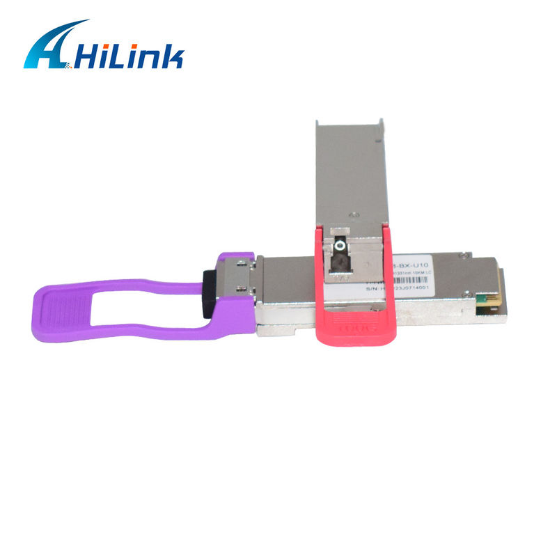 100G Temel QSFP28 BiDi Modülü 0 ila 70C Çevre için 10km ve 20km Veri Hızı