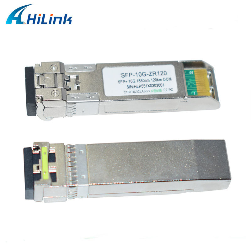 Hilink 10G Temel SFP+ ZR 120KM 1550NM Fiber Optic Equipment Optik Alıcı Modülü Uyumlu