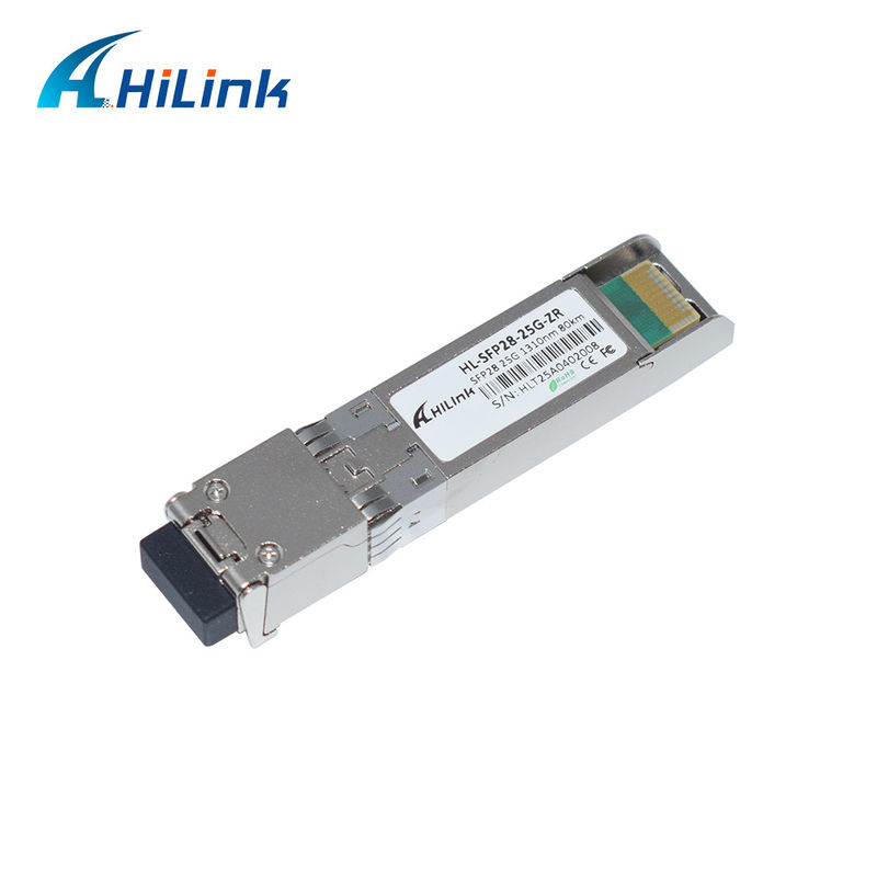 25G ZR SFP 80KM LC 25G Ethernet SFP Alıcı DOM 1310nm Fiber Optic Alıcılar