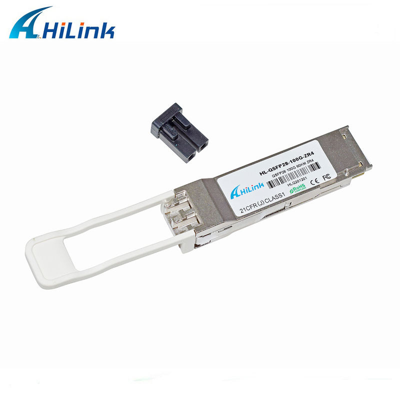 Hilink 100G QSFP28 ZR4 80KM LWDM 1295-1304NM SOA+PIN Duplex LC Bağlantısı Alıcı Modülü