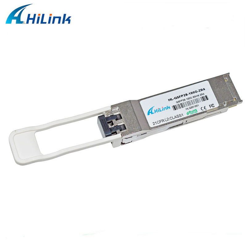 Hilink 100G QSFP28 ZR4 80KM LWDM 1295-1304NM SOA+PIN Duplex LC Bağlantısı Alıcı Modülü