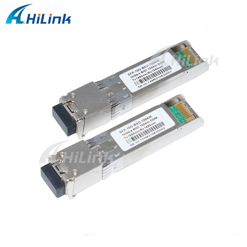 Uzun Mesafe Hilink 3 Yıllık Garanti 10G SFP+ BIDI 100KM 1490/1550NM EML+APD Alıcı Modülü