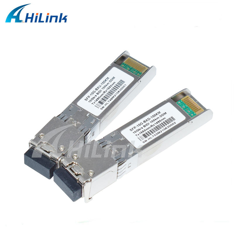 Uzun Mesafe Hilink 3 Yıllık Garanti 10G SFP+ BIDI 100KM 1490/1550NM EML+APD Alıcı Modülü