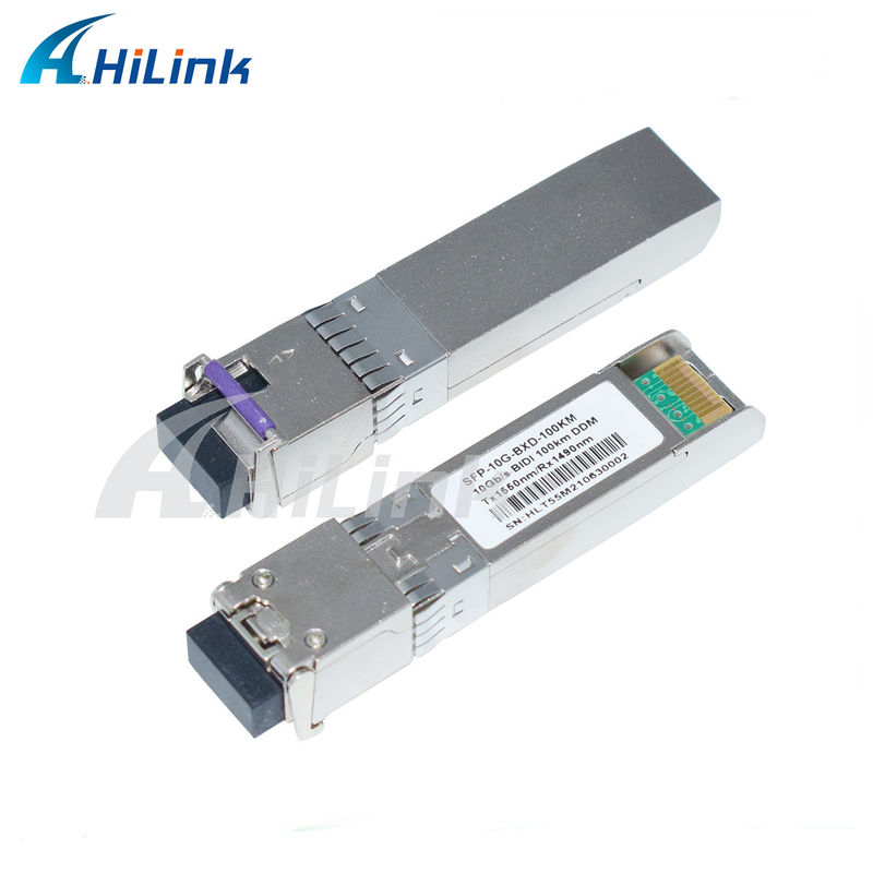 Uzun Mesafe Hilink 3 Yıllık Garanti 10G SFP+ BIDI 100KM 1490/1550NM EML+APD Alıcı Modülü