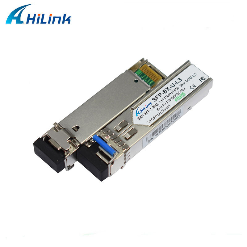 1.25G BIDI 1310/1550nm 3km SFP Alıcı-Verici, 0 ila 70C Sıcaklıkta Uzun Mesafeli Veri İletimi için