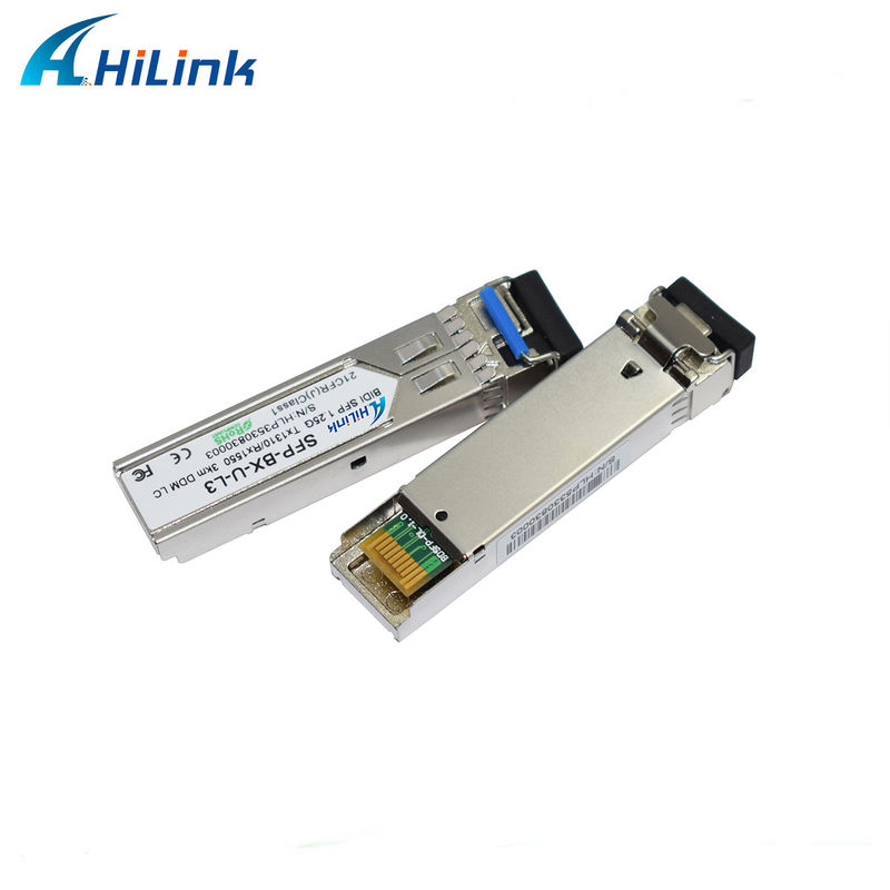 1.25G BIDI 1310/1550nm 3km SFP Alıcı-Verici, 0 ila 70C Sıcaklıkta Uzun Mesafeli Veri İletimi için