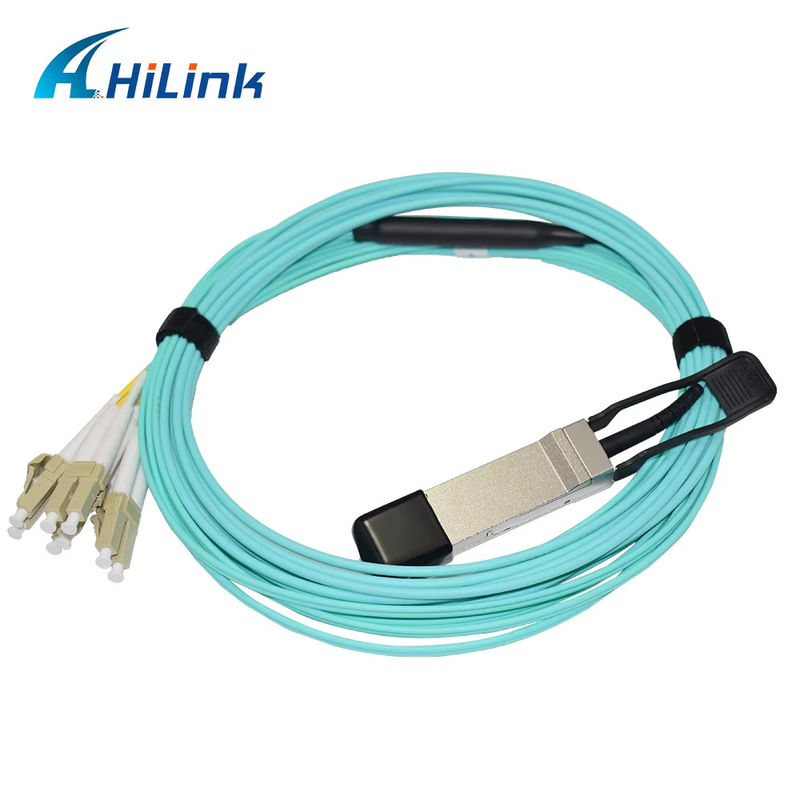 40G QSFP+ To 8xLC AOC 3M Breakout Çok Kısa Mesafeler İçin Aktif Optik Kablo
