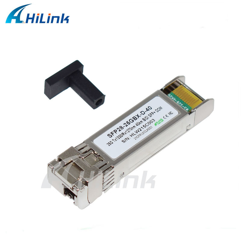 25Gb/s 40Km SFP28 BIDI Alıcılar LC tek konektörlü Sıcak takılabilir Tam RoHS uyumlu