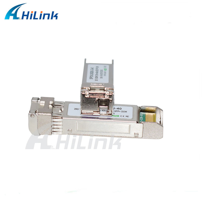 25Gb/s 40Km SFP28 BIDI Alıcılar LC tek konektörlü Sıcak takılabilir Tam RoHS uyumlu