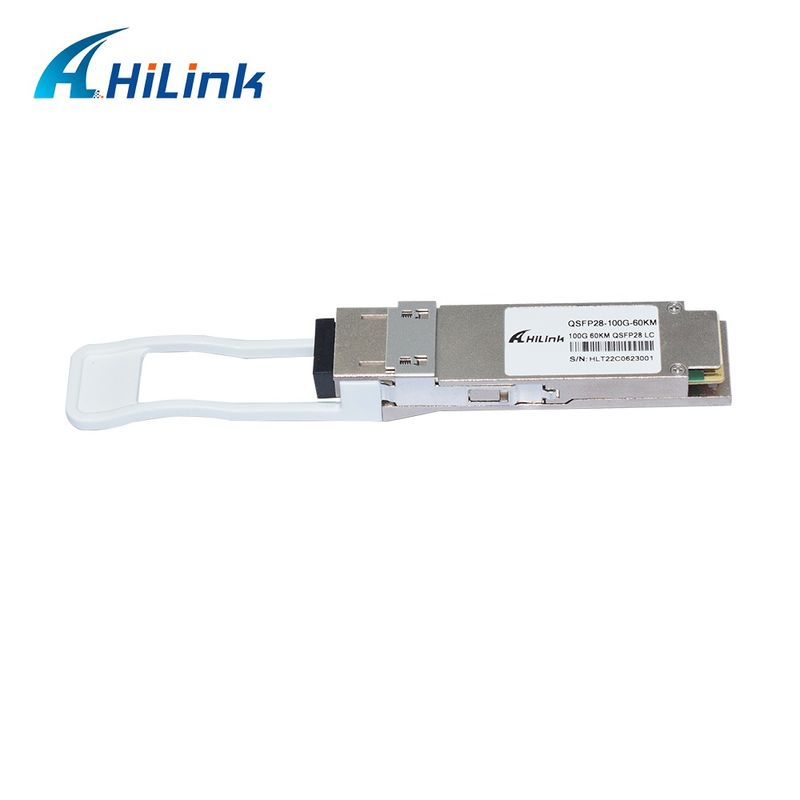 100Gb/s 60km QSFP28 Alıcı-Verici, Takılabilir, Çift Yönlü LC Konnektör, EML+PIN ve SOA, Tek Modlu, DDM