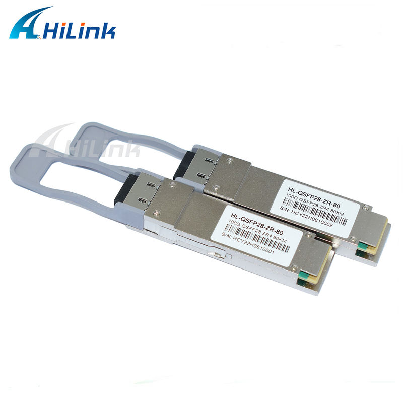100Gb/s 80km QSFP28 Alıcı Sıcak Takılabilir Dupleks LC Bağlantısı LAN WDM EML TOSA SOA PIN SMF