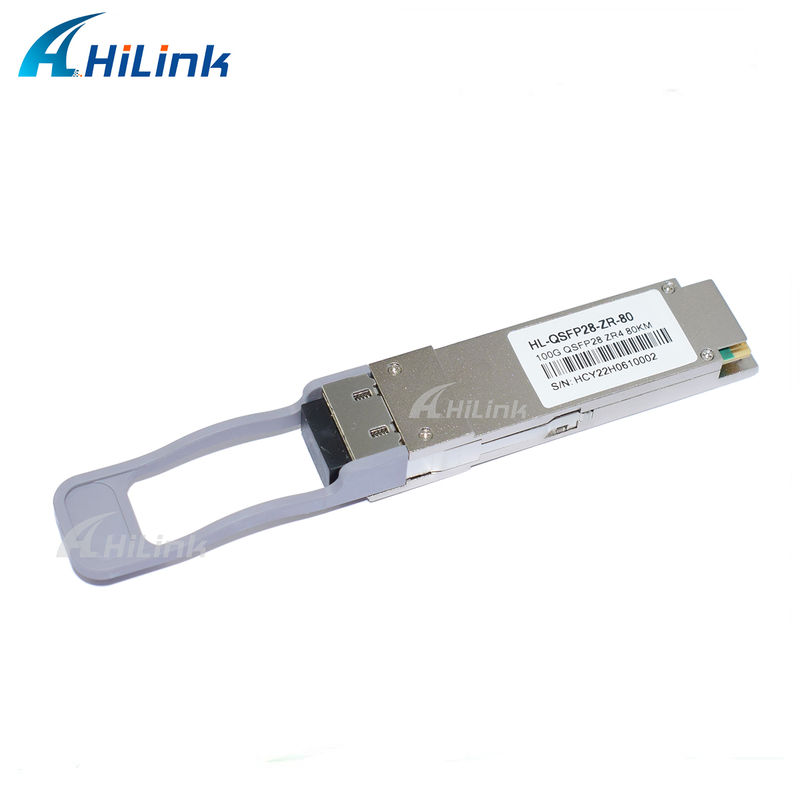 100Gb/s 80km QSFP28 Alıcı Sıcak Takılabilir Dupleks LC Bağlantısı LAN WDM EML TOSA SOA PIN SMF