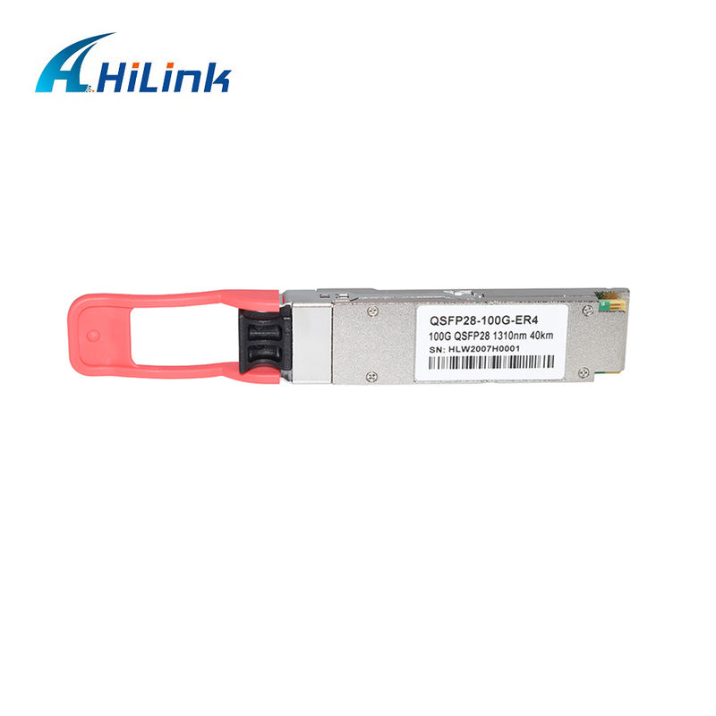 100Gb/s QSFP28 ER4 Optik Alıcı Modülü 40KM Hot Pluggable Duplex LC LAN WDM APD SMF RoHS-6 uyumlu