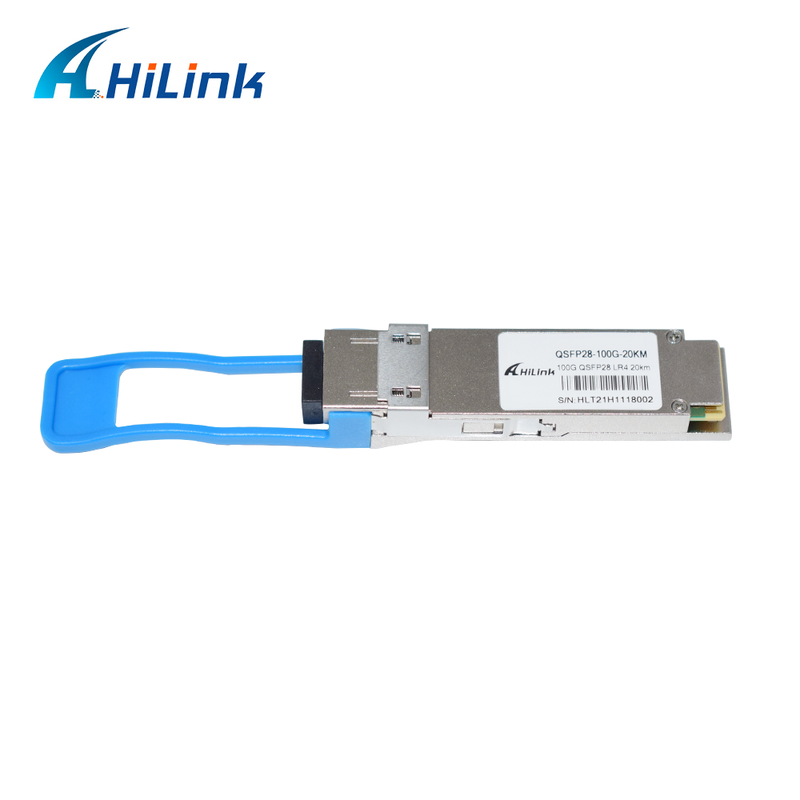 100Gb/s QSFP28 LR4 Optik Alıcı-Verici Modülü 20KM Tak Çıkar Dupleks LC Konnektör Tek Modlu RoHS Uyumlu