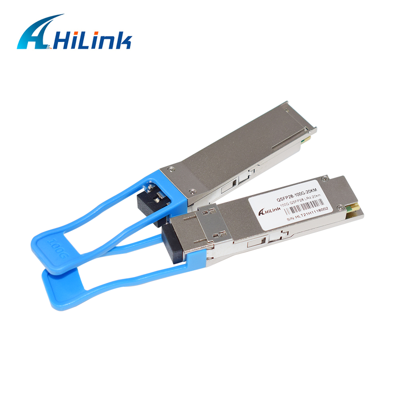 100Gb/s QSFP28 LR4 Optik Alıcı-Verici Modülü 20KM Tak Çıkar Dupleks LC Konnektör Tek Modlu RoHS Uyumlu