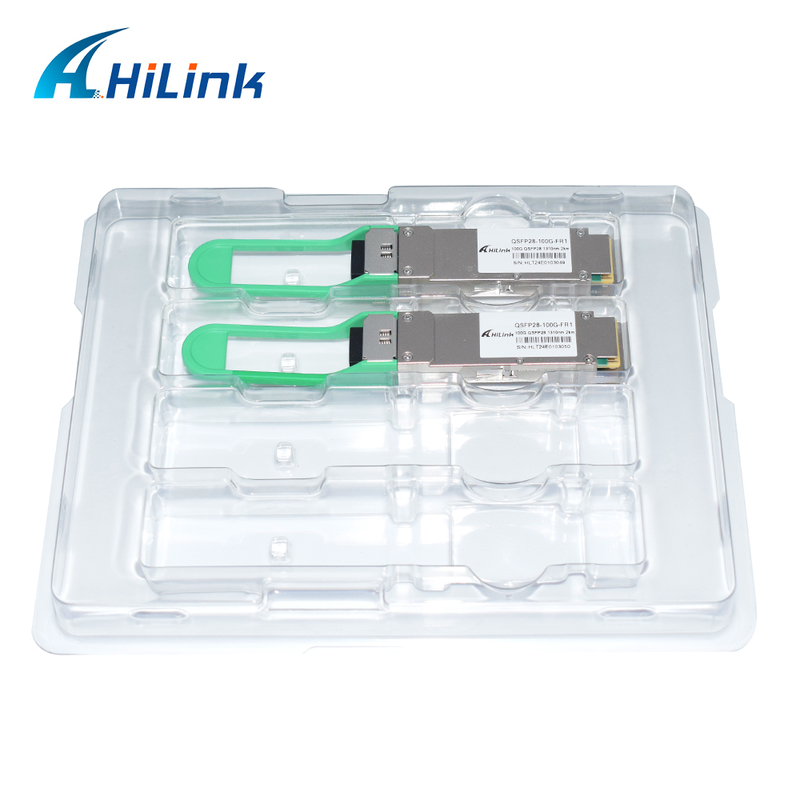 HL-QSFP28-100G-80 100Gb/s QSFP28 BiDi 80km Alıcı Sıcak Bağlanabilir Simplex LC Bağlantısı EML+PIN ile SOA Tek modlu DDM