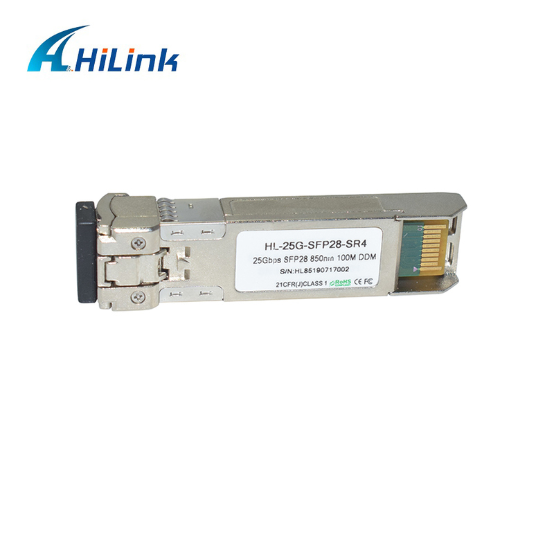 25G SFP28 SR MMF Fiber Optic Module 850nm 100m GBIC Optik Alıcı Endüstriyel Sıcaklık