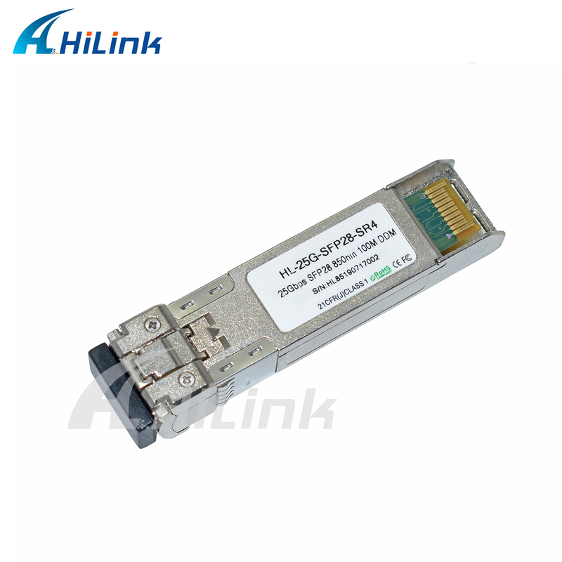 25G SFP28 SR MMF Fiber Optic Module 850nm 100m GBIC Optik Alıcı Endüstriyel Sıcaklık