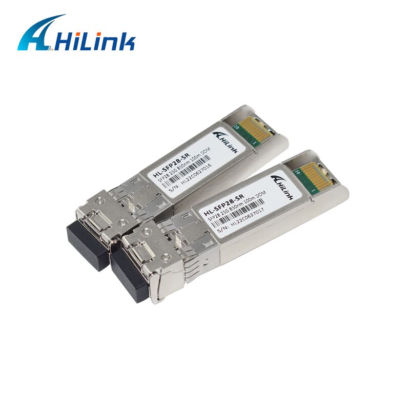 Hilink 25G SFP28 Optik Alıcı 100M mesafe 3 yıllık garanti ve CE RoHs sertifikalı
