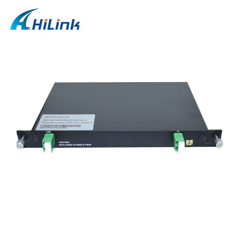 1U Rack DF-SF-CVR-LGX QSFP QSFP28 40 100G 80KM Çift Fiber Tek Fiber Değiştiricisi Adaptörü