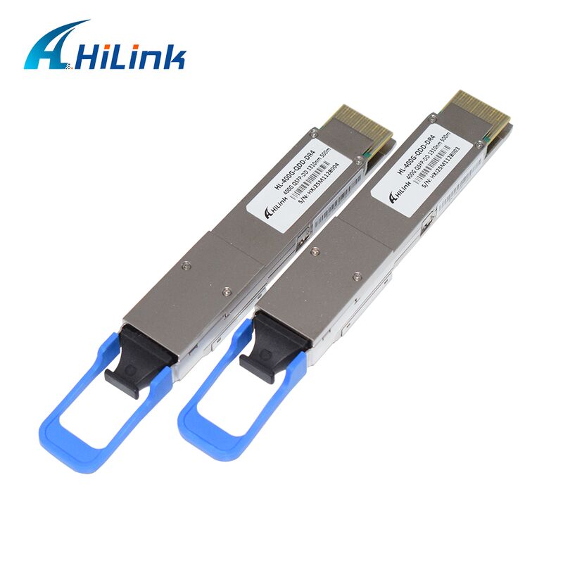Hilink HL-400G-QDD-DR4 400Gb/s 500M QSFP-DD DR4 MPO-12 Optik Alıcı-Verici Modülü