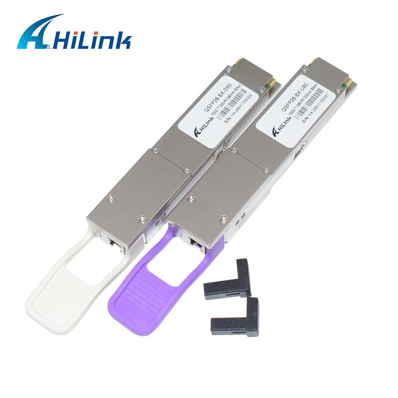Hilink QSFP28-BX-U80/D80 80km Menzilli 100Gb/s BIDI Optik Alıcı-Verici Modülü 100G Ethernet için