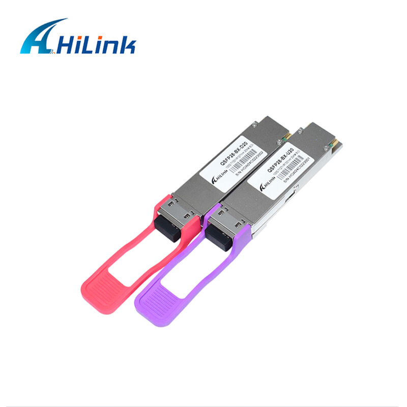 Hilink HL-QSFP28-100G-UD-20 100Gb/s 20km QSFP28 BIDI LR1 Optik Alıcı-Verici Modülü, Sıcak Takılabilir LC Konnektörlü