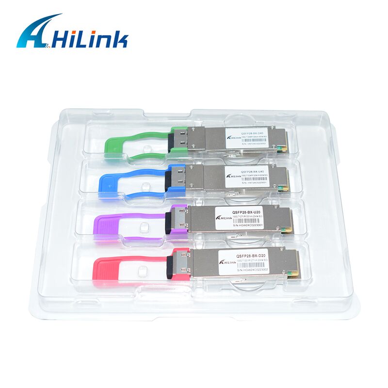 Veri Merkezi Uygulamaları İçin 40 km Mesafeli Hilink QSFP28-BX-UD40 100G BiDi Optik Alıcı-Verici