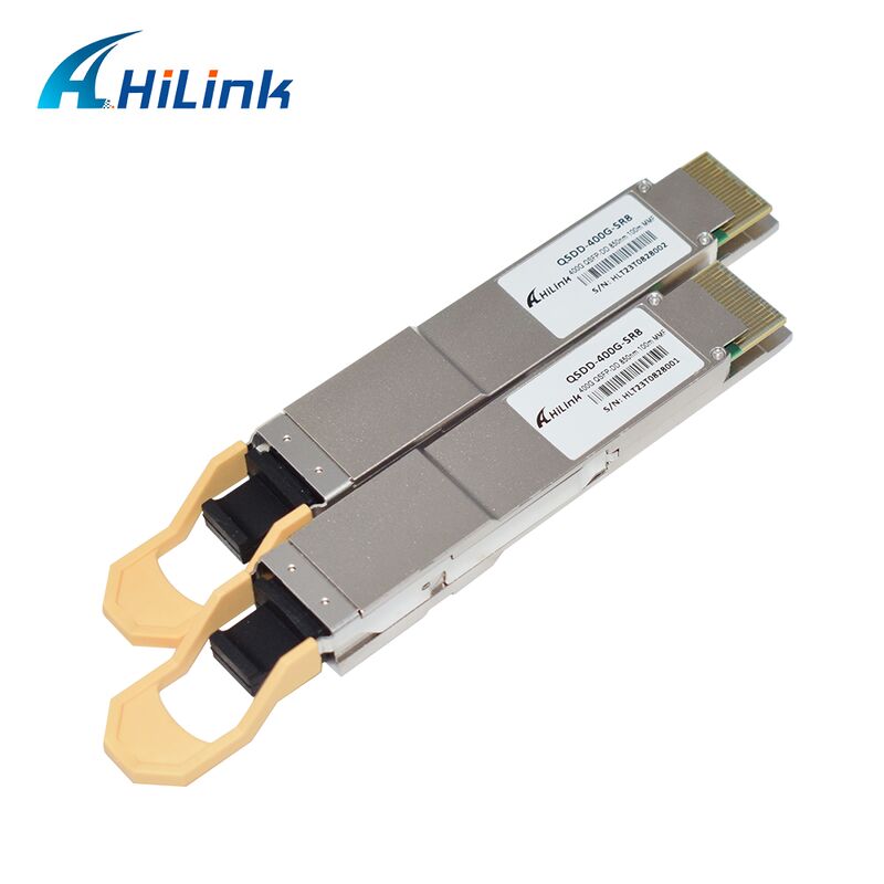 Hilink QSDD-400G-SR 400G QSFP56-DD SR8 Optik Alıcı-Verici, 400G Veri Hızı, 850nm Dalga Boyu ve 100m Mesafe