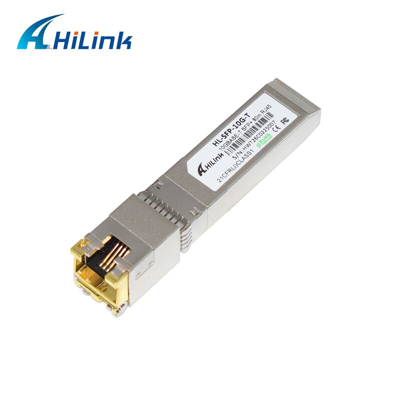 Hilink 10G Veri Hızı SFP+ Alıcı-Verici, 30M/80M Mesafe ve RoHS Uyumlu 10GBASE-T Bakır Modül