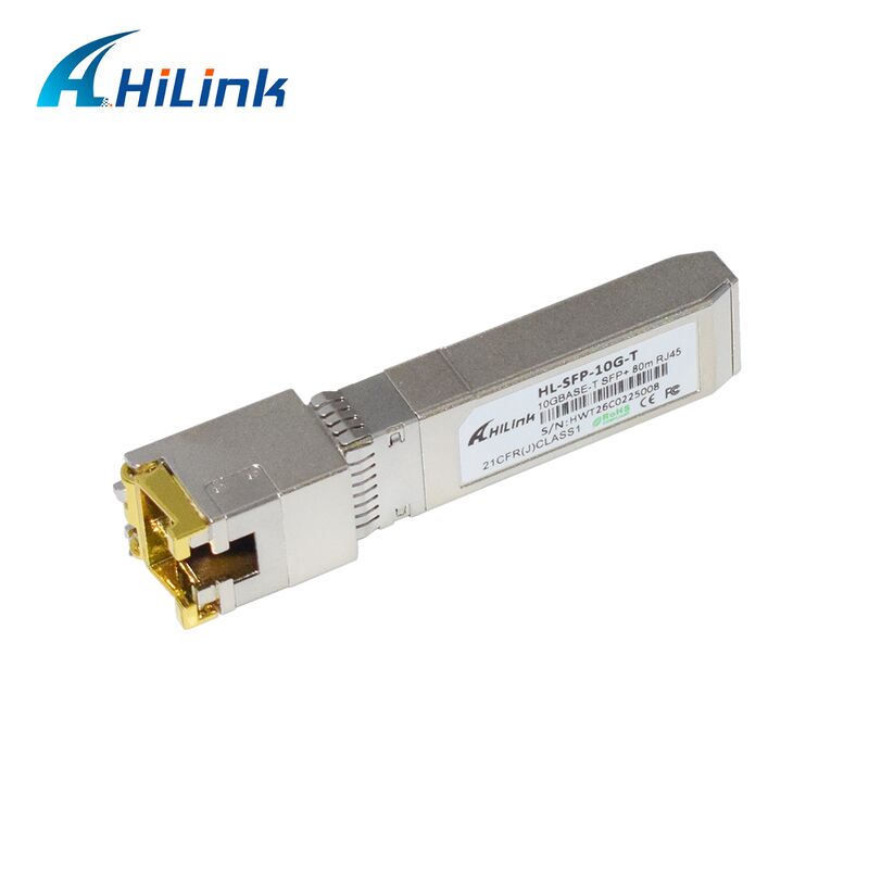 Hilink 10G Veri Hızı SFP+ Alıcı-Verici, 30M/80M Mesafe ve RoHS Uyumlu 10GBASE-T Bakır Modül