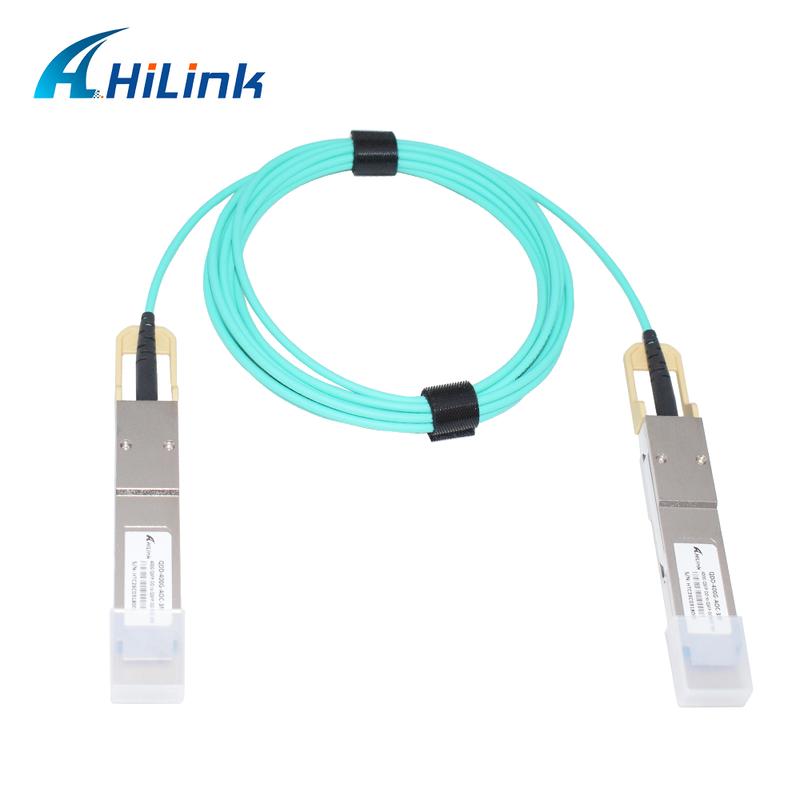 Hilink 400G QSFP56-DD AOC 3M Cable with RoHS Compliance for High-Speed Data Transmission
