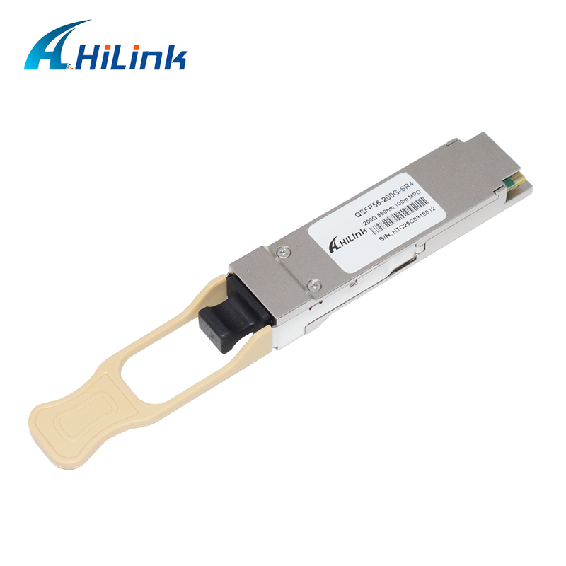 Hilink QSFP56-200G-SR4 200G BASE-SR4 QSFP56 Transceiver with 850nm Multi-mode and Diagnostic Monitoring