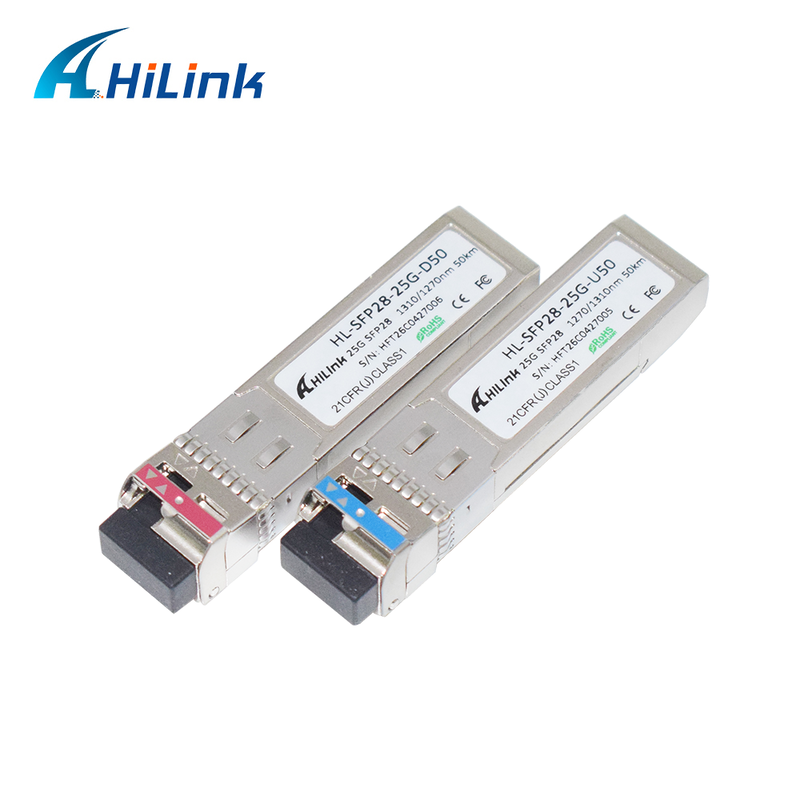 25 Gb/s 50Km SFP28 BIDI Alıcı-Vericiler APD+PIN LC Konektörü SFP28 Optik Modül DOM