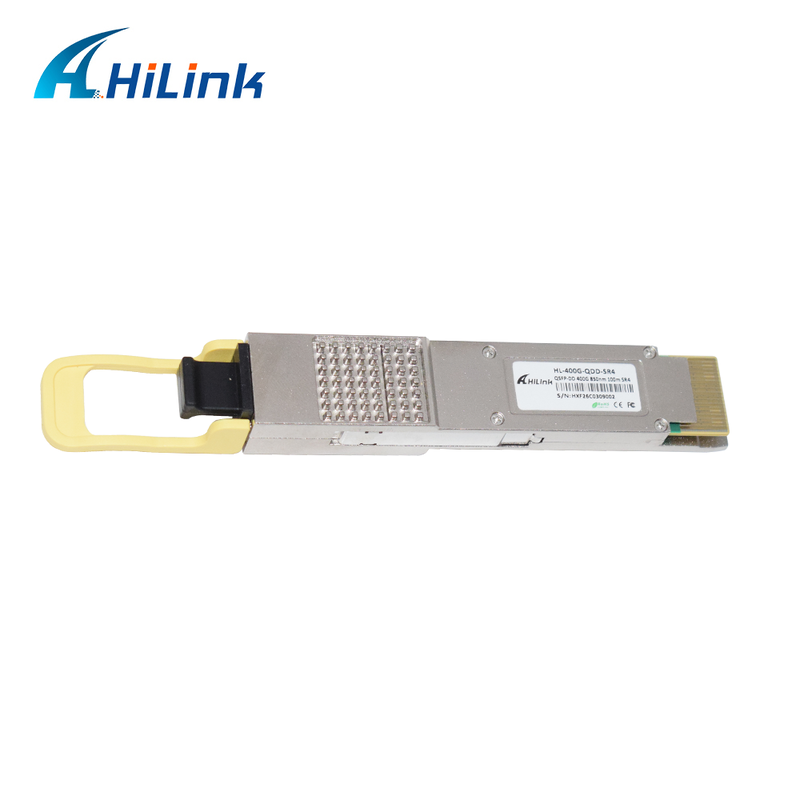 Hilink Uyumlu 400G QSFP-DD SR4 Optik Modül, 100m İletim için MPO-12 Konnektörlü