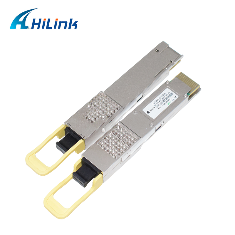 Hilink Uyumlu 400G QSFP-DD SR4 Optik Modül, 100m İletim için MPO-12 Konnektörlü