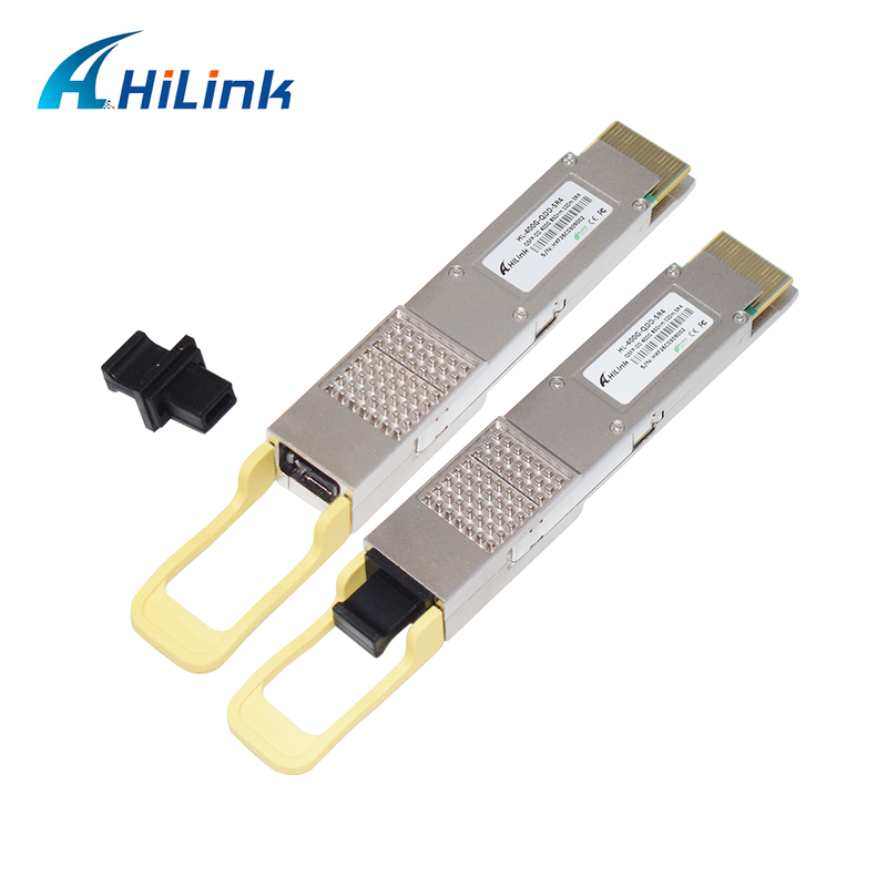 Hilink Uyumlu 400G QSFP-DD SR4 Optik Modül, 100m İletim için MPO-12 Konnektörlü