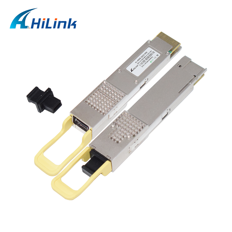 Hilink Uyumlu 400G QSFP-DD SR4 Optik Modül, 100m İletim için MPO-12 Konnektörlü